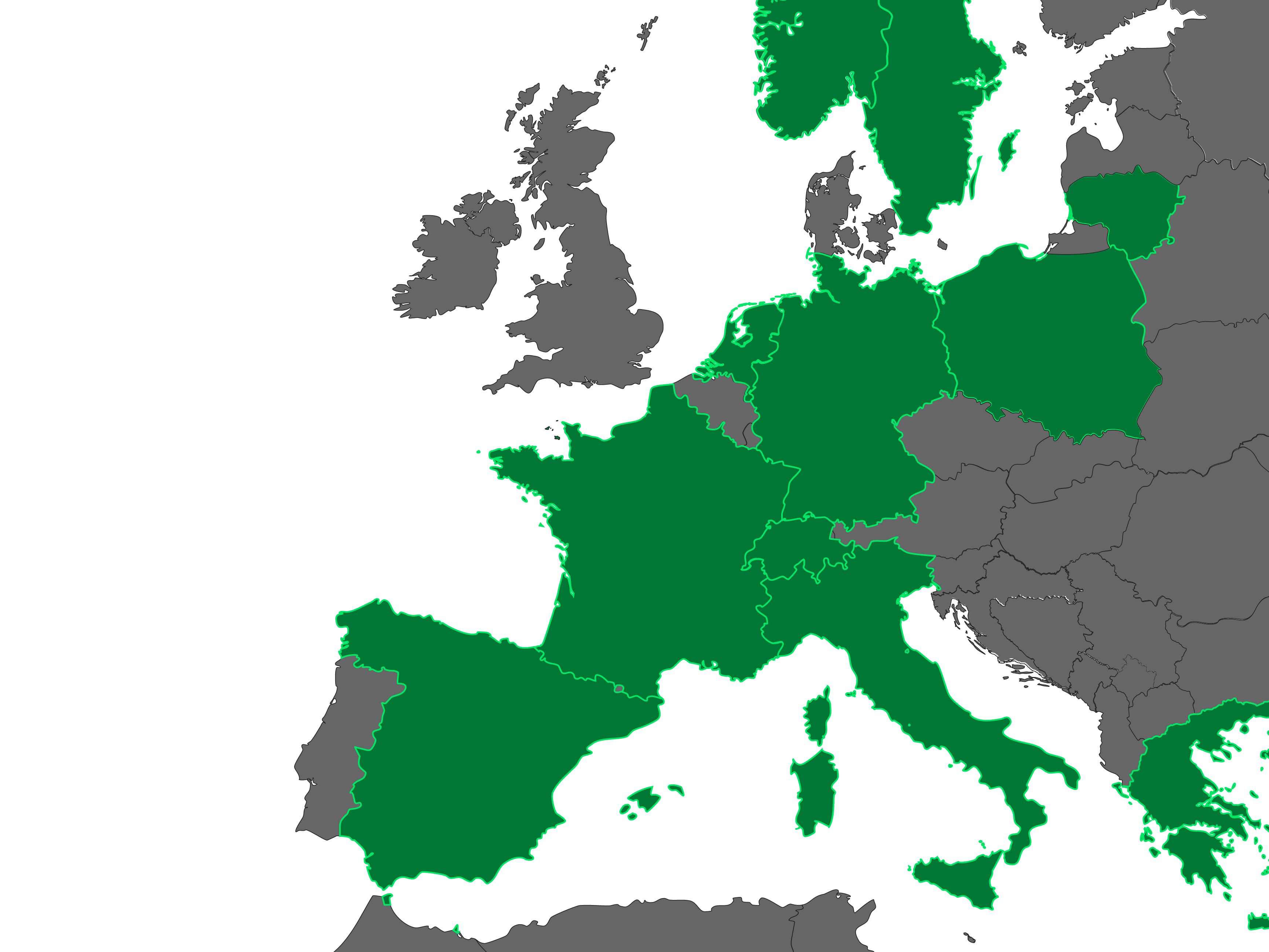Map of EBRAINS National Nodes