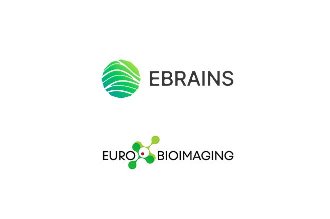 EBRAINS and Eurobioimaging Logos