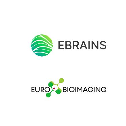 EBRAINS and Eurobioimaging Logos