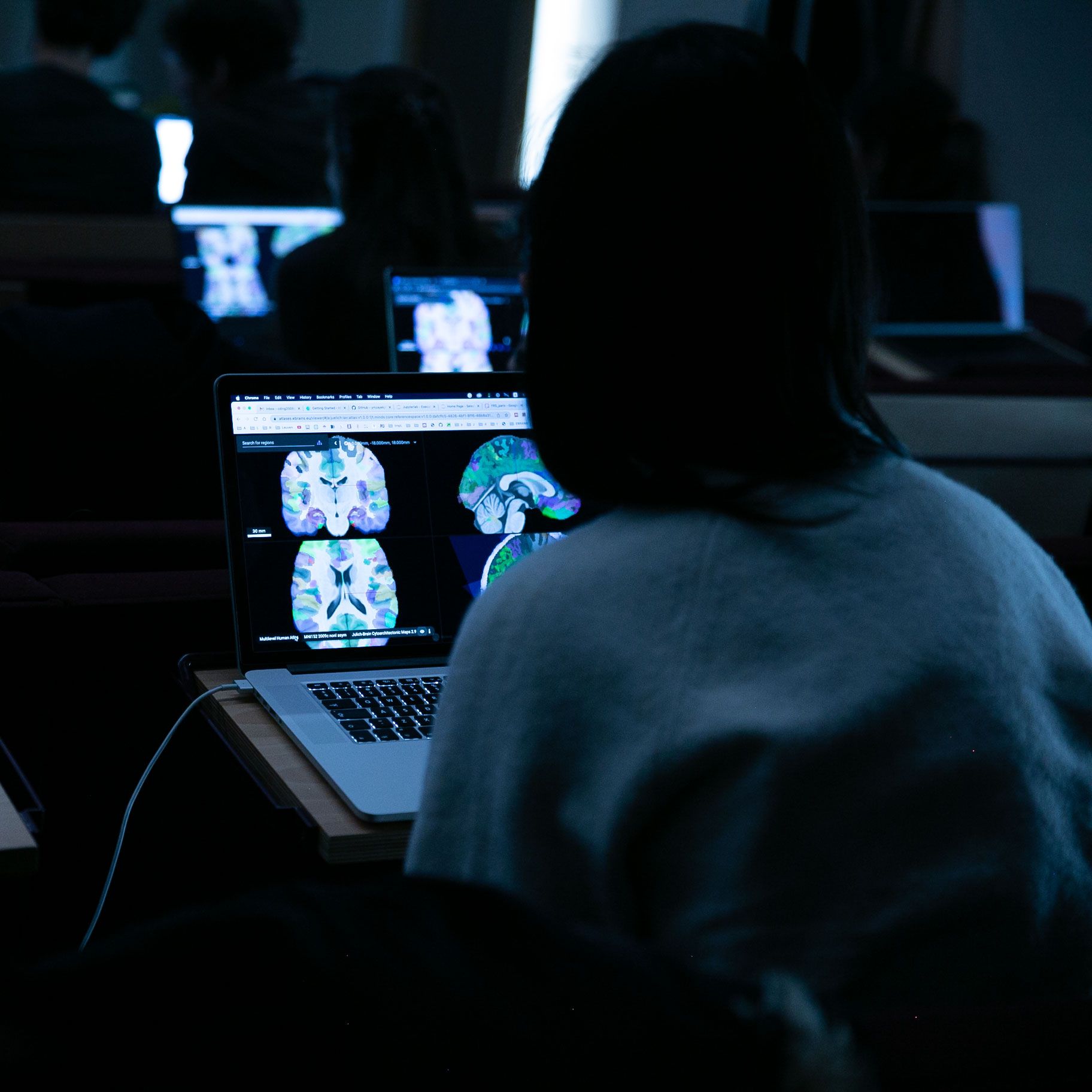 Researcher in a hands-on workshop