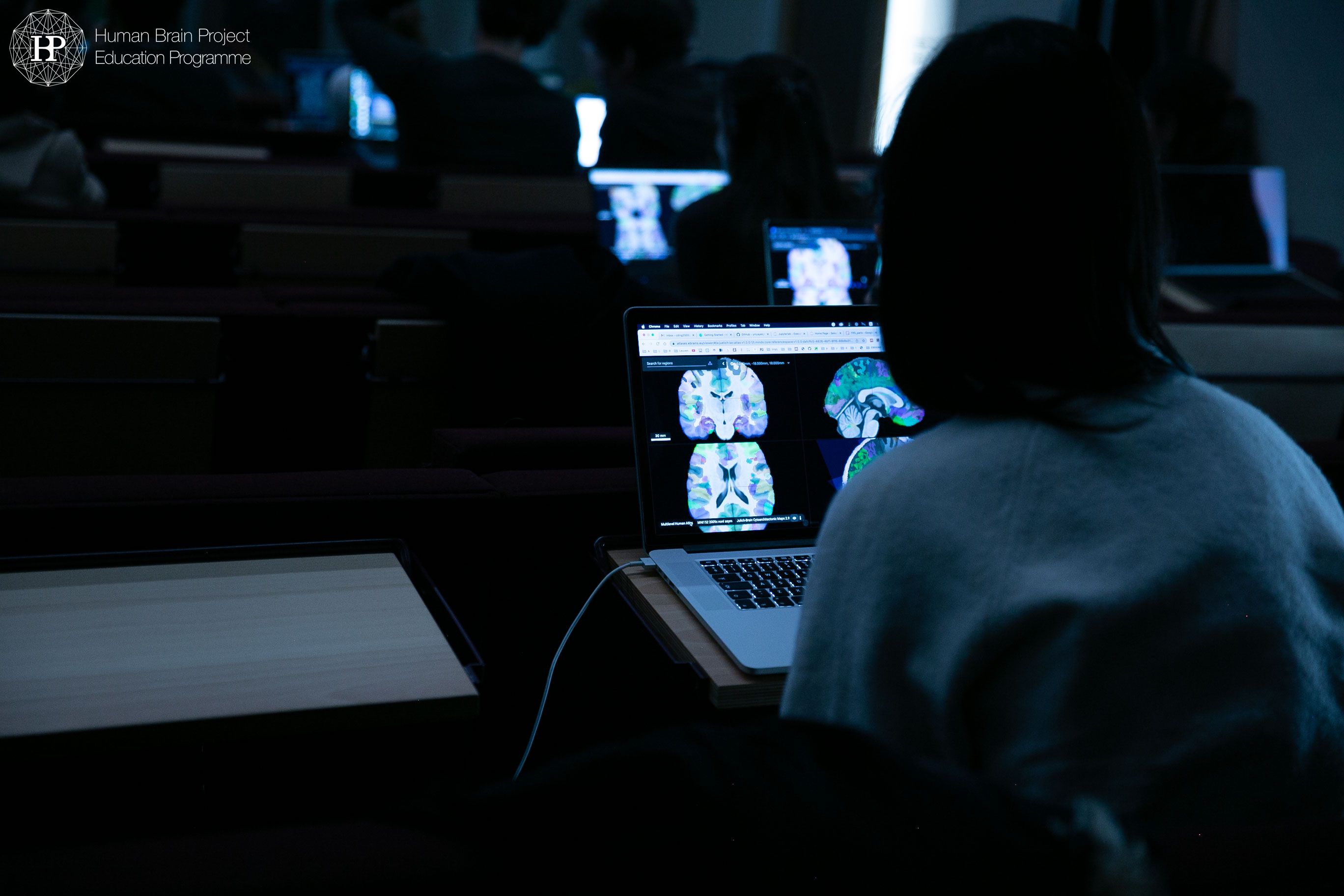 Researcher in a hands-on workshop